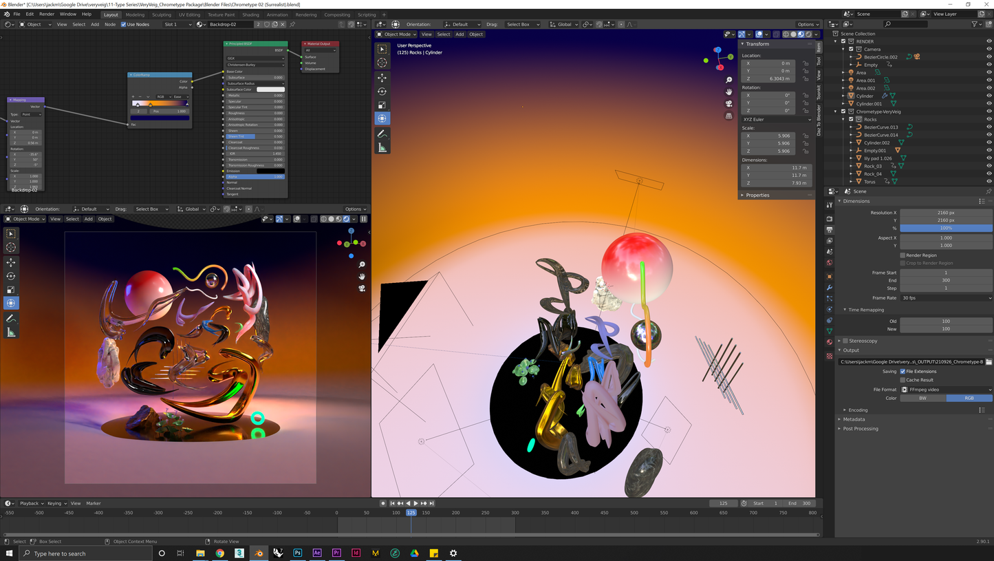 Chrometype Starter Pack - Blender & Photoshop