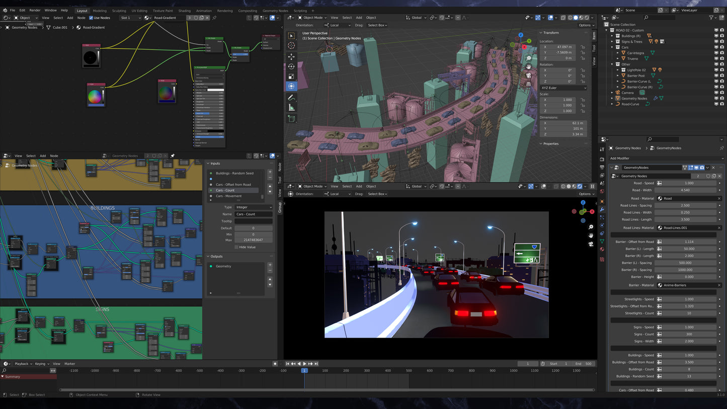 Blender Road Generator Pack
